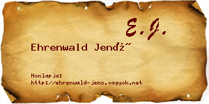 Ehrenwald Jenő névjegykártya